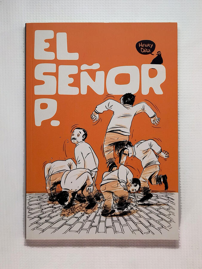 Untitled Black and white comic page from the graphic novel El señor P., drawn in ink by Colombian graphic novelist and illustrator Henry Díaz.